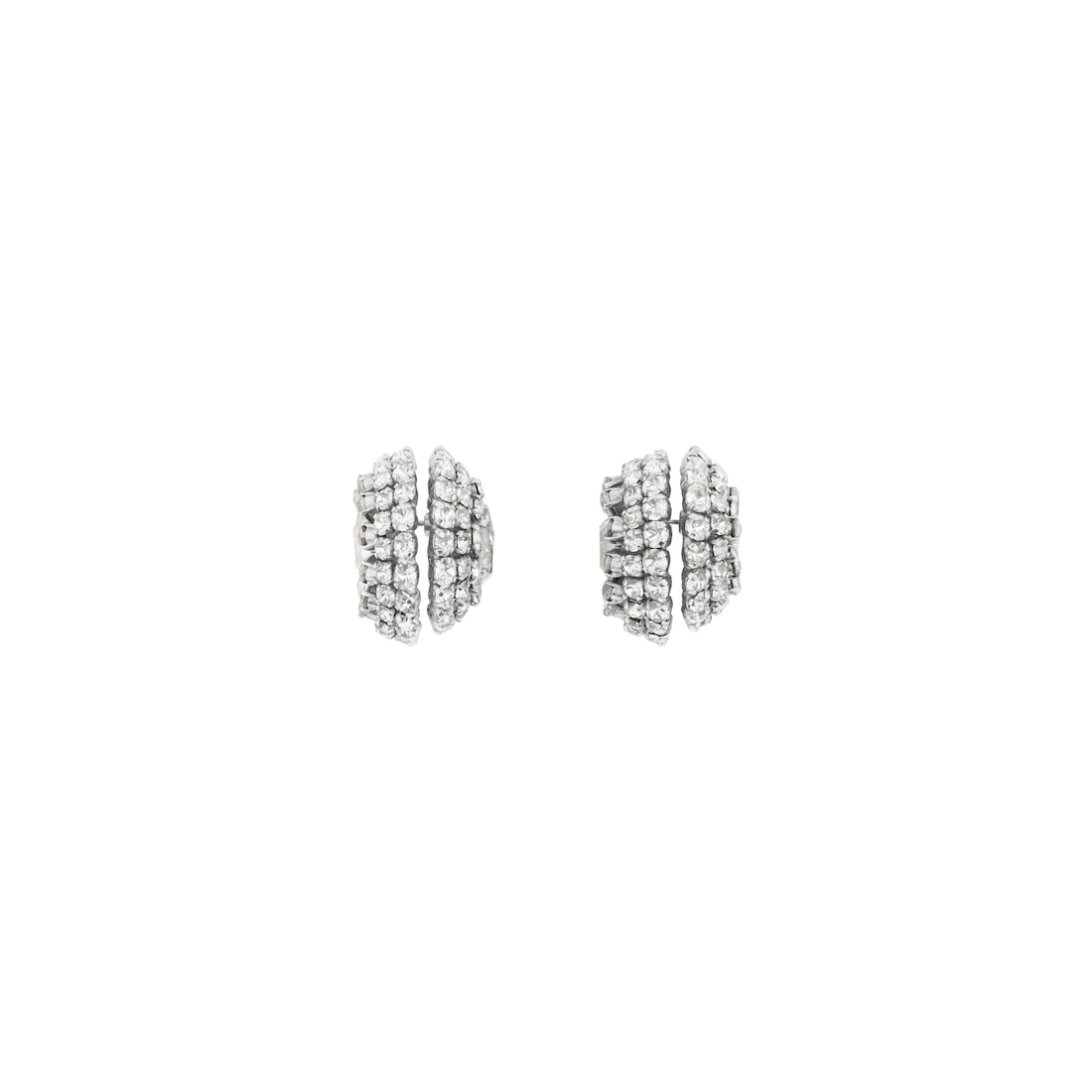Balenciaga Pendientes Palazzo Round Xs para Mujer en Plateado Antiguo Última moda