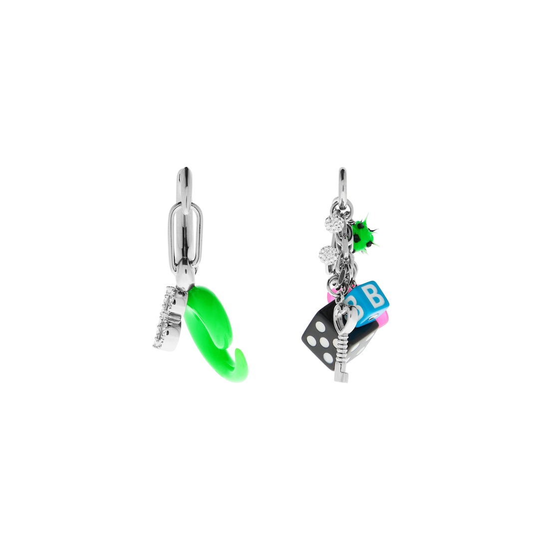 Balenciaga Pendiente Pigalle Collector para Mujer en Plateado/multicolor Rebajas de fábrica