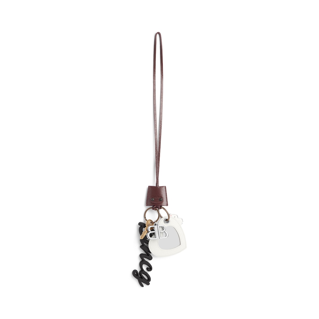 Balenciaga Charm Le City Heart para Mujer en Borgoña