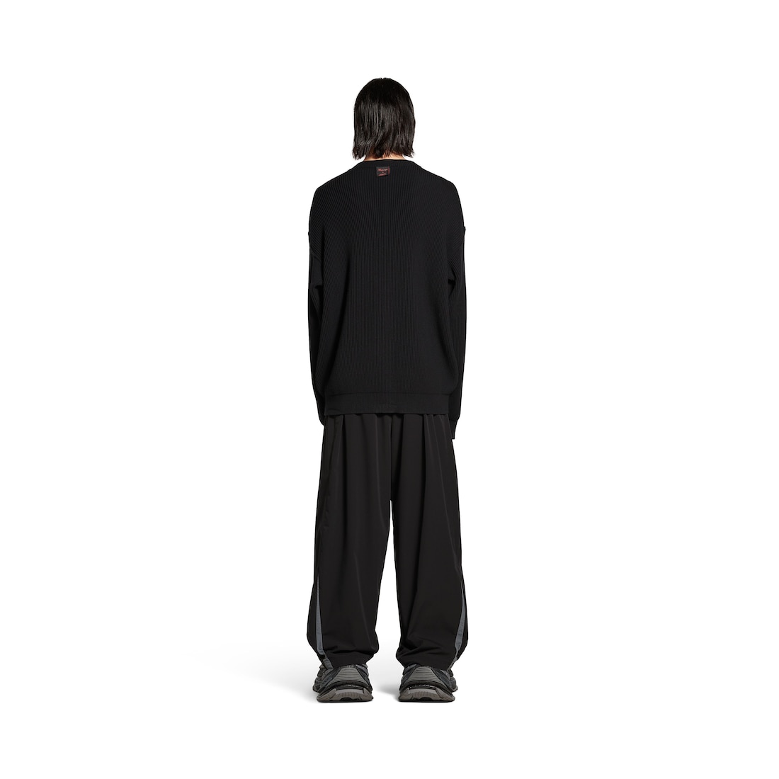 Balenciaga Jersey Con Cuello Redondo Elástico para Hombre en Negro Promoción por tiempo limitado