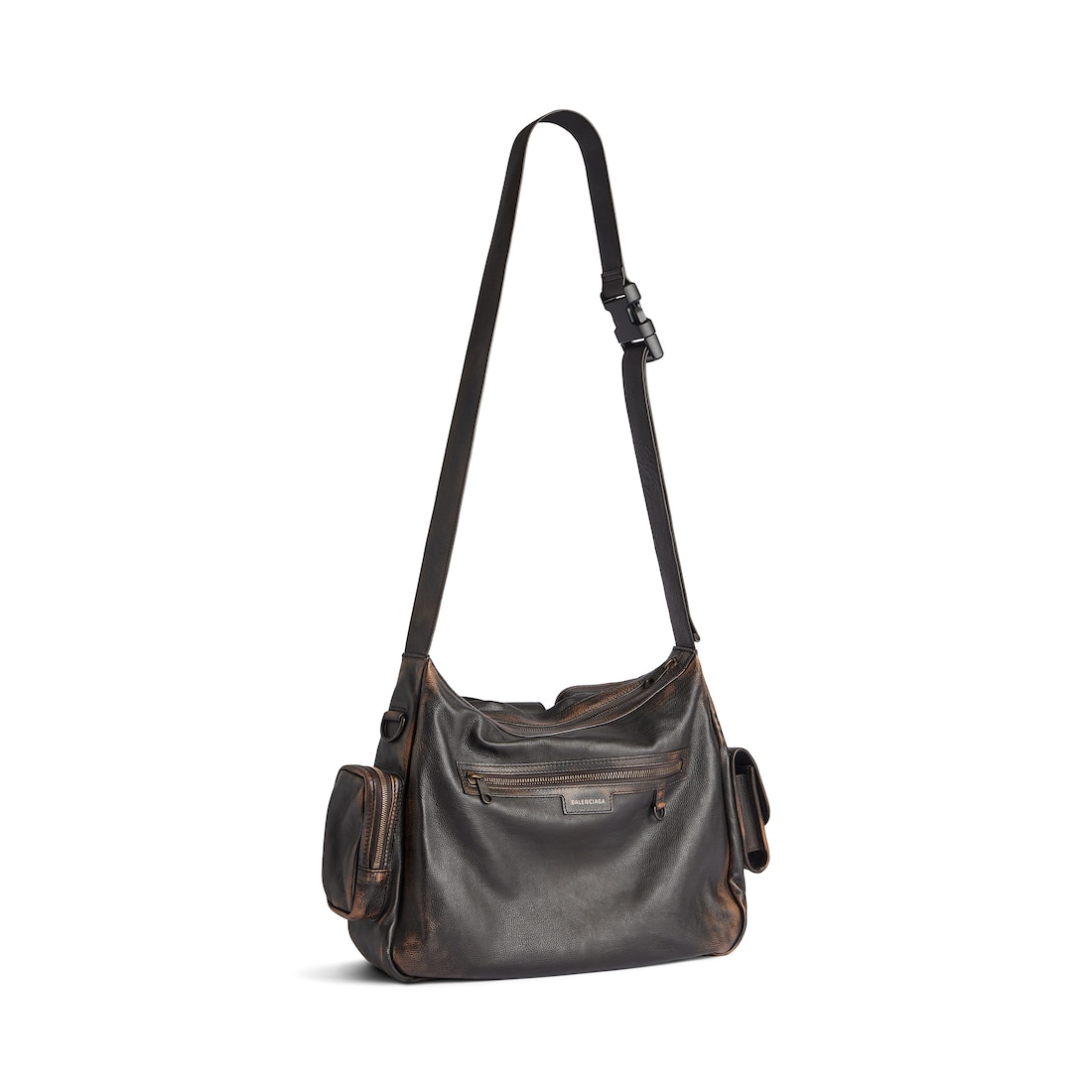Balenciaga Bolso Messenger Superbusy Efecto Desgastado para Hombre en Marrón En oferta