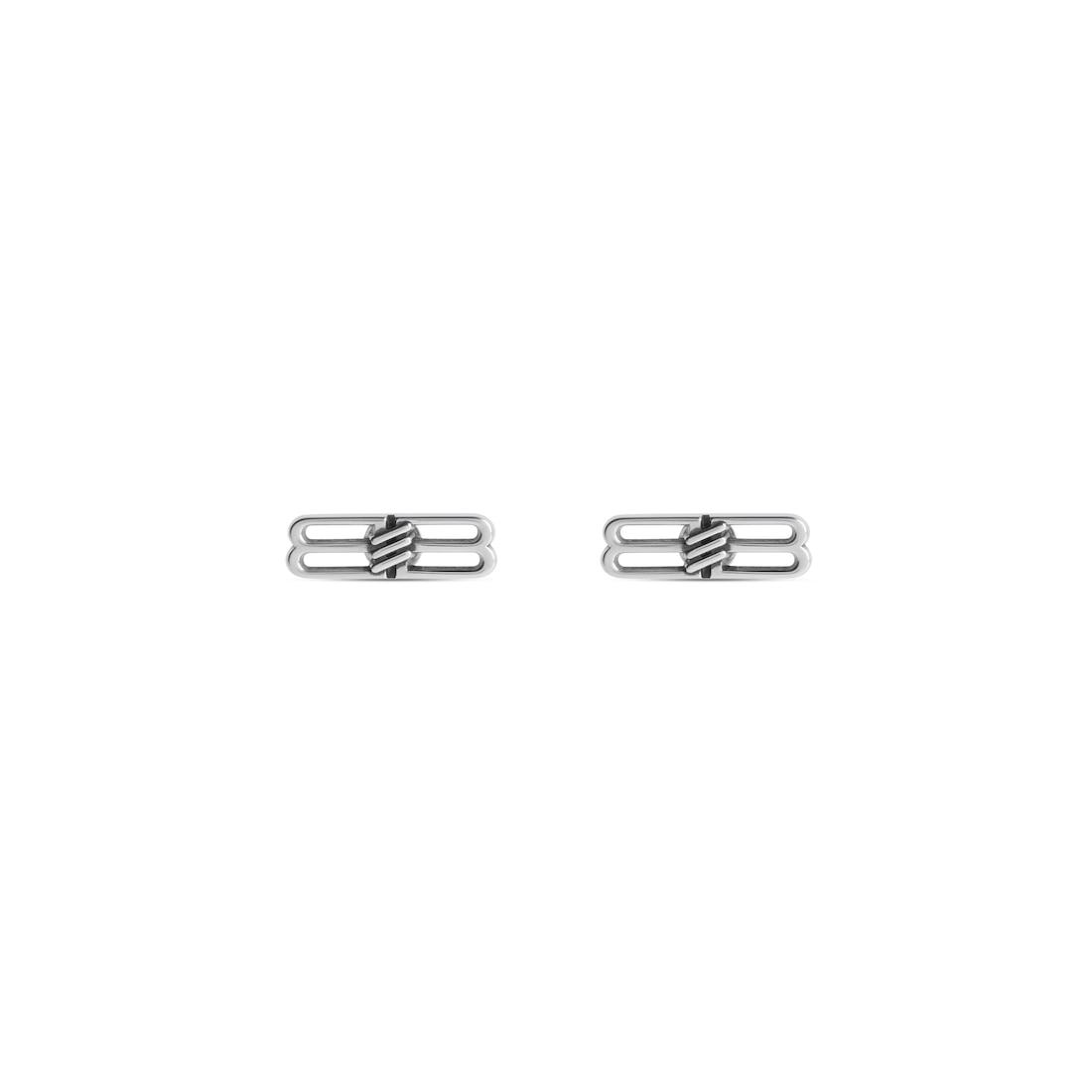 Balenciaga Pendientes Bb Icon en Plateado Antiguo