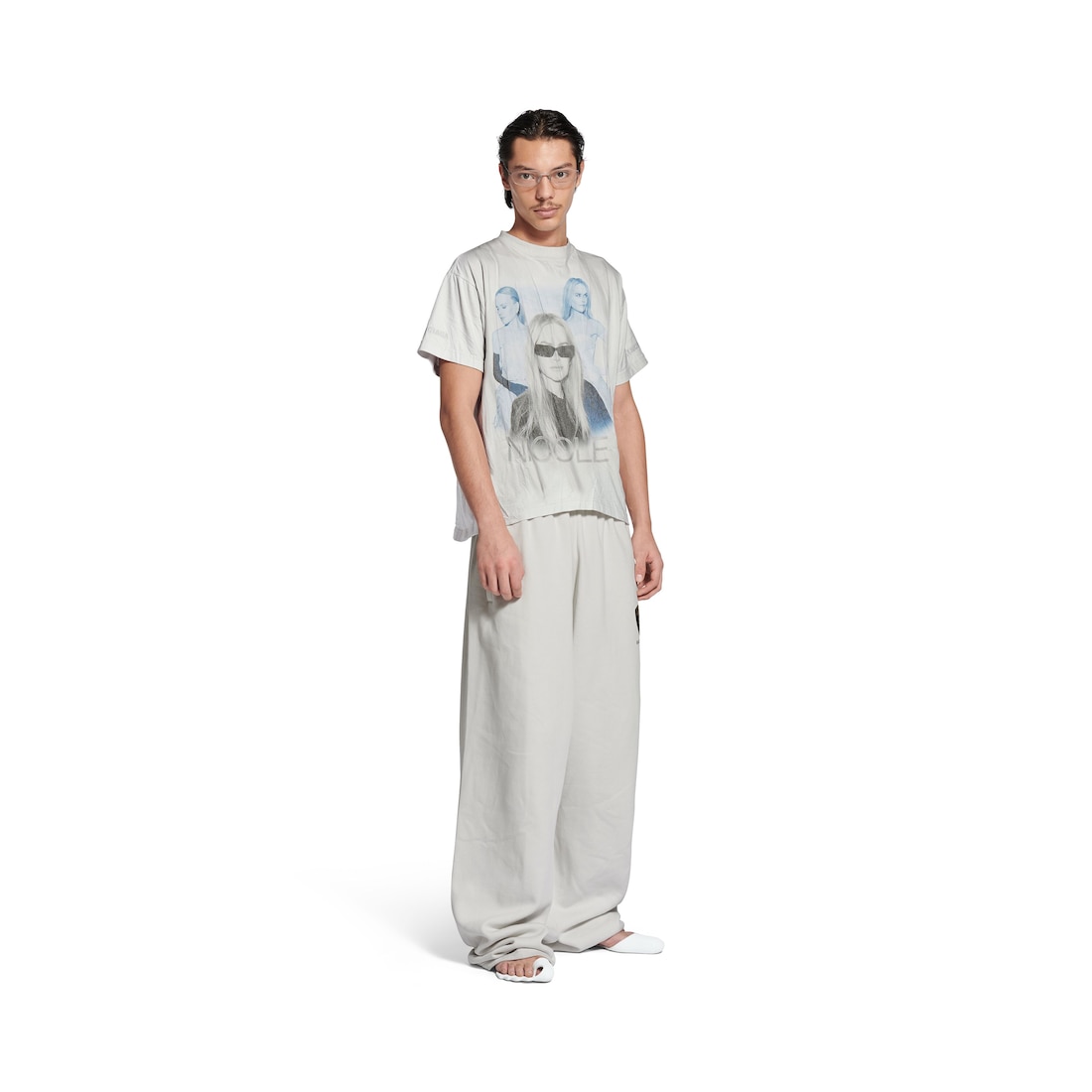 Balenciaga Camiseta Boxy Nicole en Blanco En línea