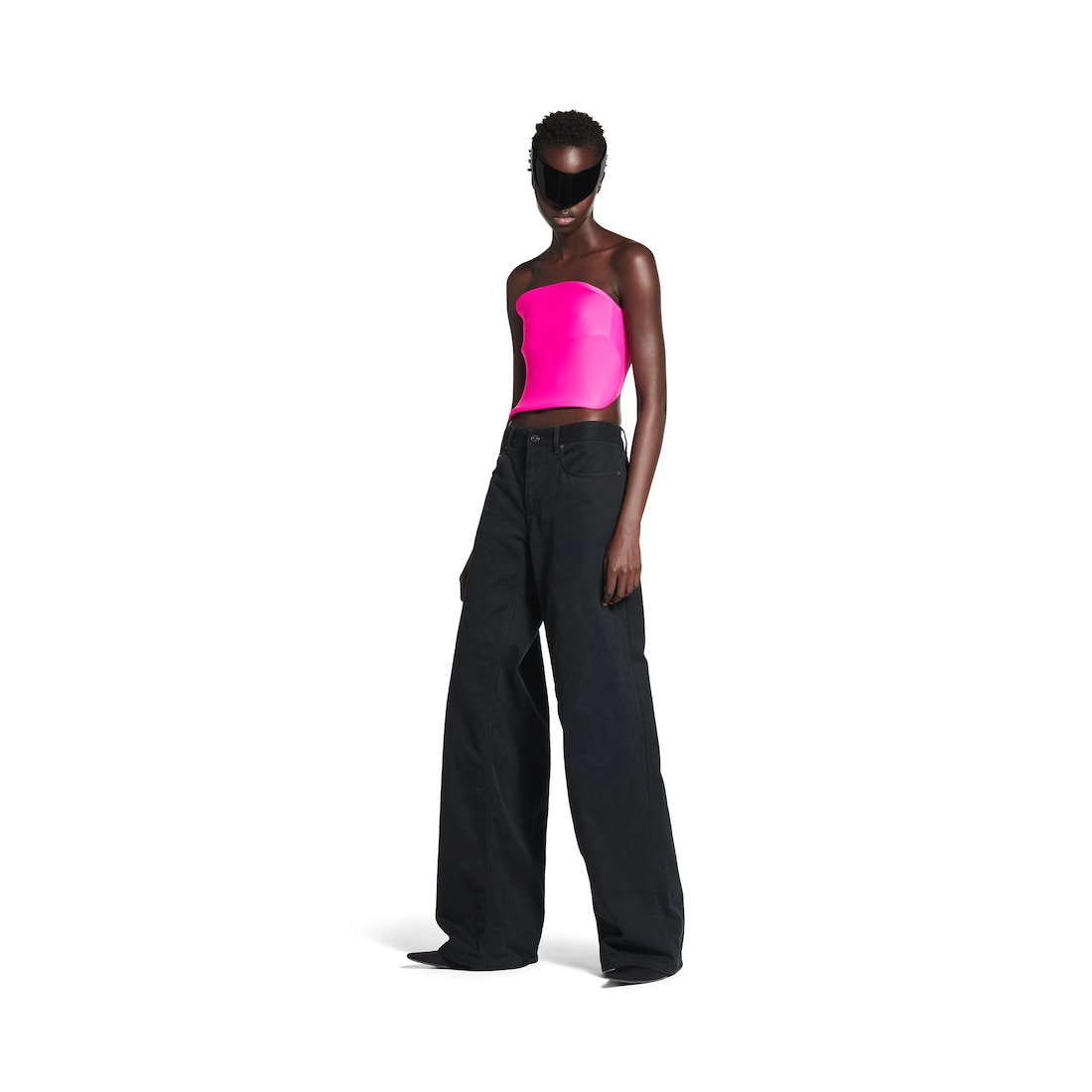 Balenciaga Top Estampado 3d para Mujer en Rosa Intenso