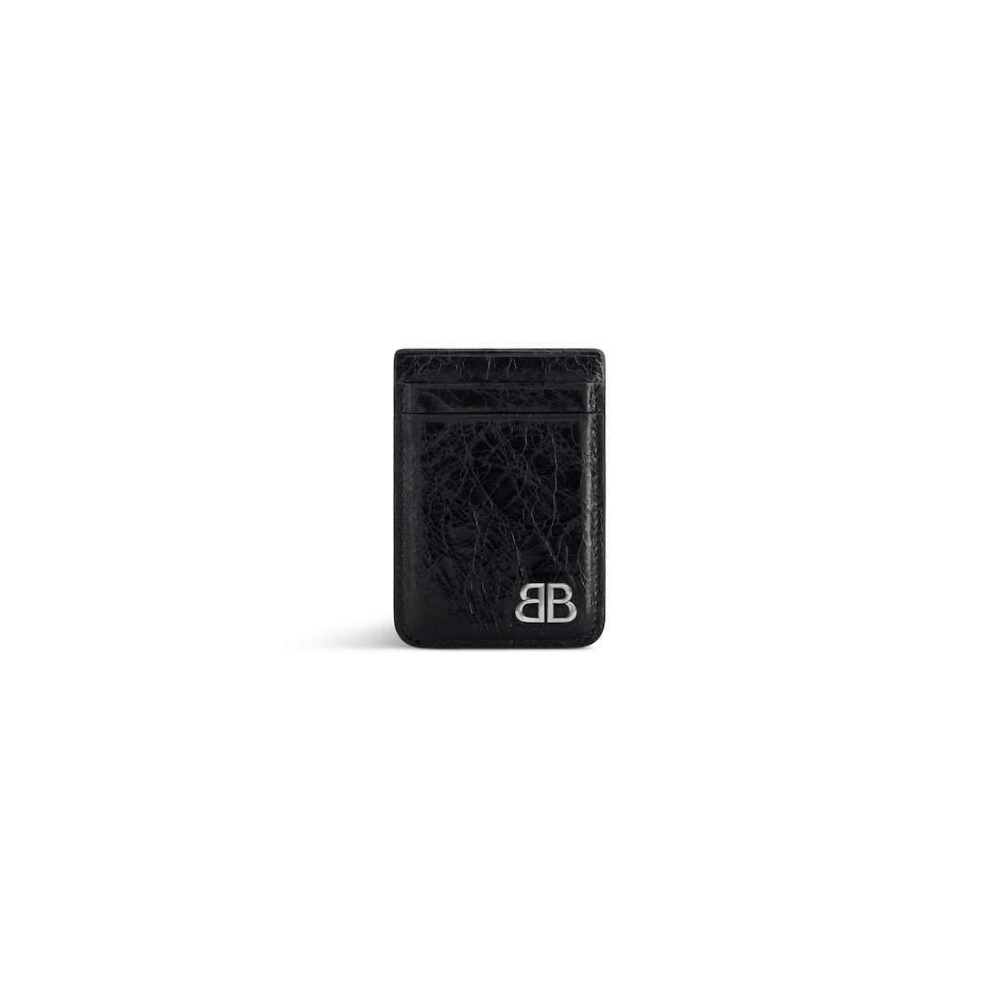 Balenciaga Tarjetero Magnético Monaco para Hombre en Negro