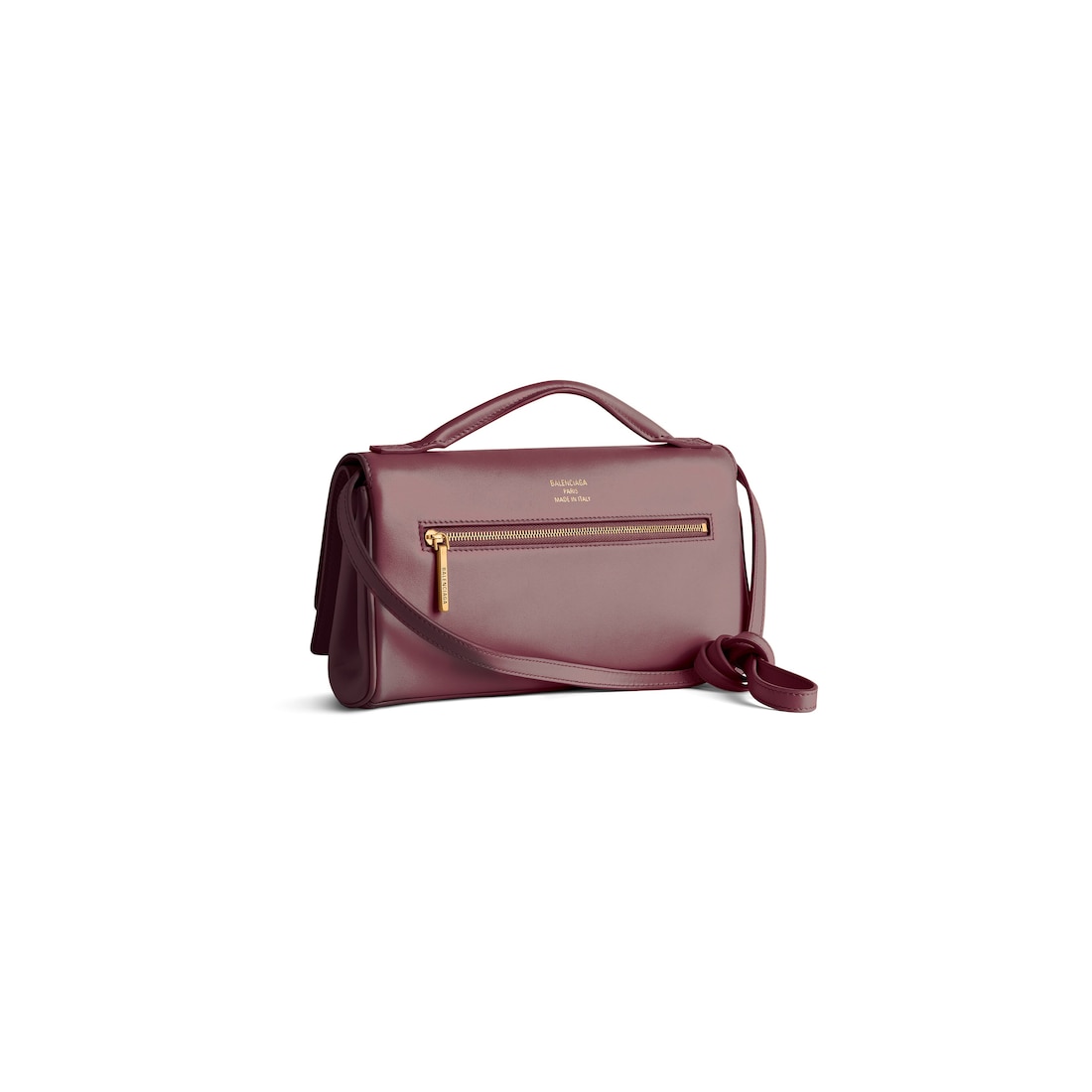 Balenciaga Clutch Bel Air Pequeño Con Correa para Mujer en Burdeos Oscuro ÚLTIMAS EDICIONES