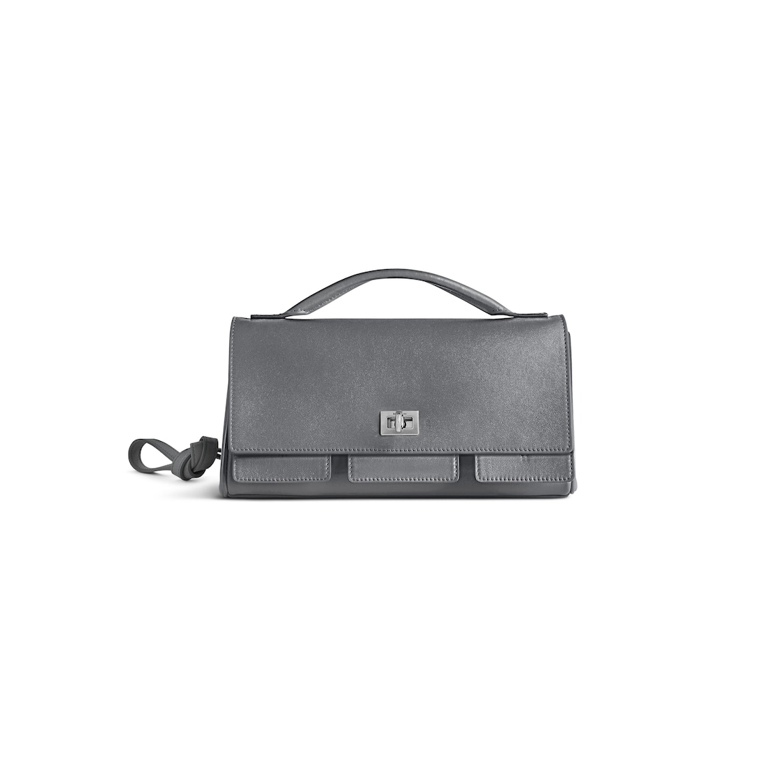 Balenciaga Clutch Bel Air Pequeño Con Correa para Mujer en Gris