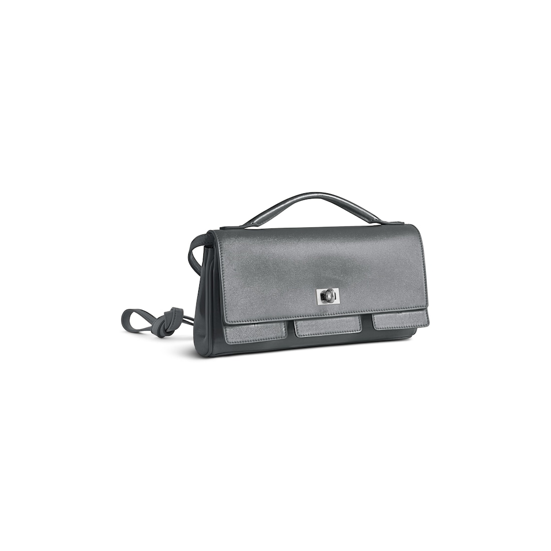 Balenciaga Clutch Bel Air Pequeño Con Correa para Mujer en Gris Último día