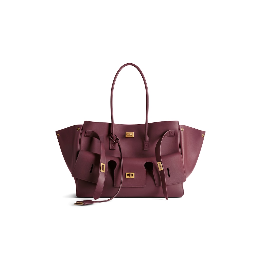 Balenciaga Bolso Carry All Bel Air Mediano para Mujer en Borgoña Oscuro