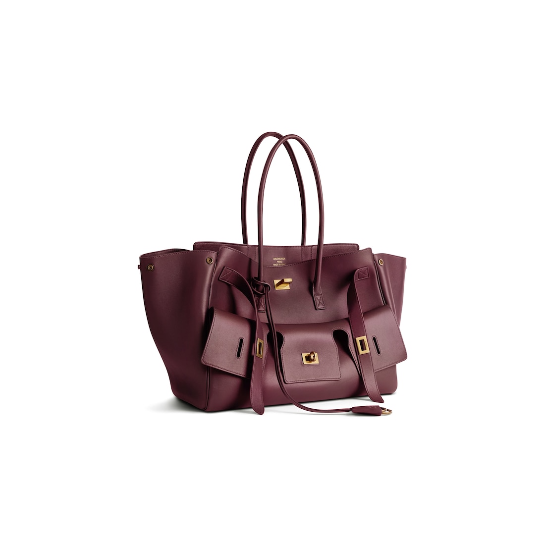 Balenciaga Bolso Carry All Bel Air Mediano para Mujer en Borgoña Oscuro Superdescuento