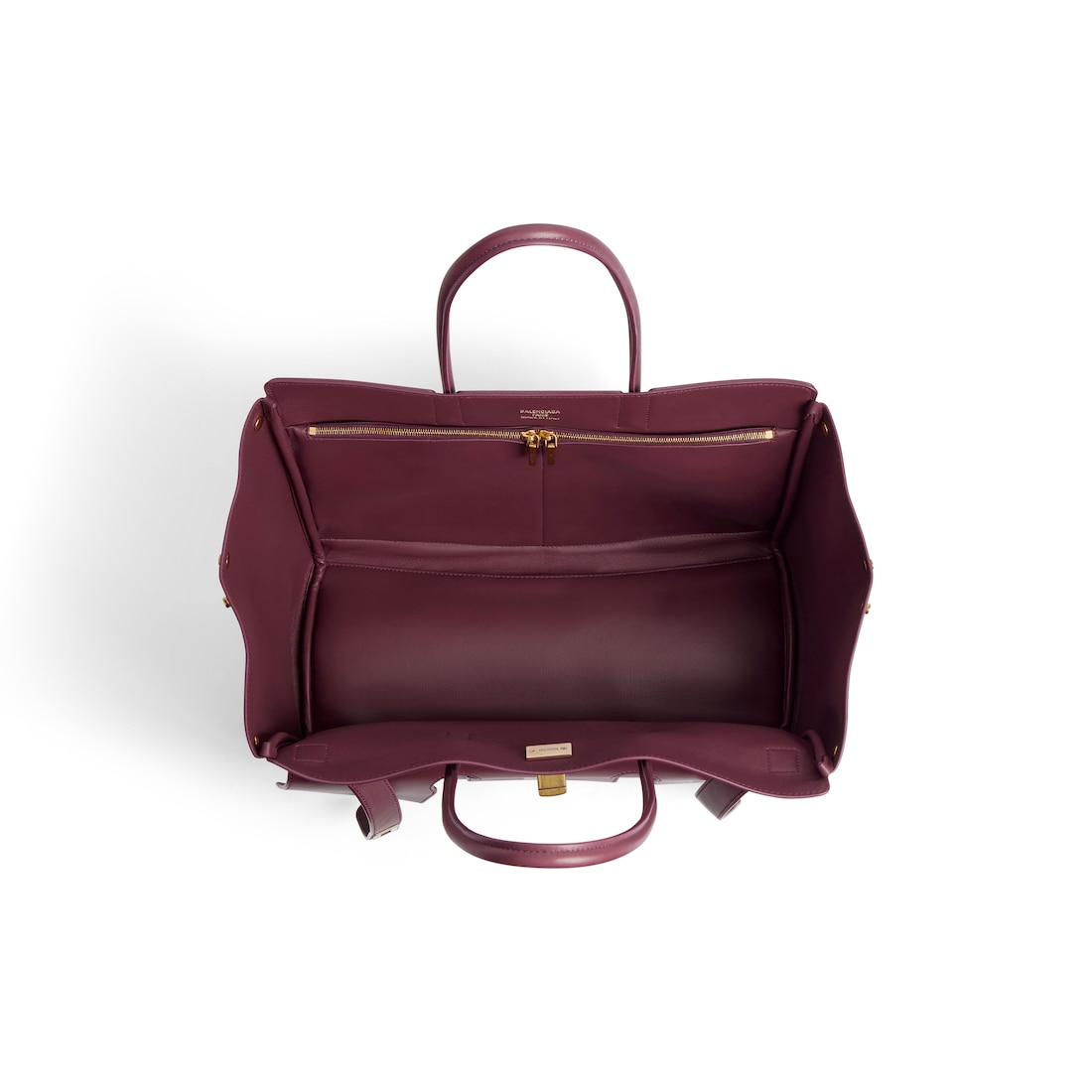 Balenciaga Bolso Carry All Bel Air Mediano para Mujer en Borgoña Oscuro Superdescuento