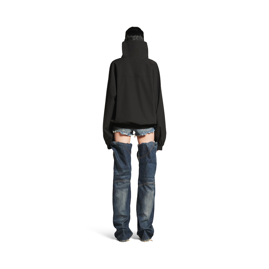 Balenciaga Chaqueta Deportiva De Cuello Alto para Mujer en Negro Envío internacional gratuito