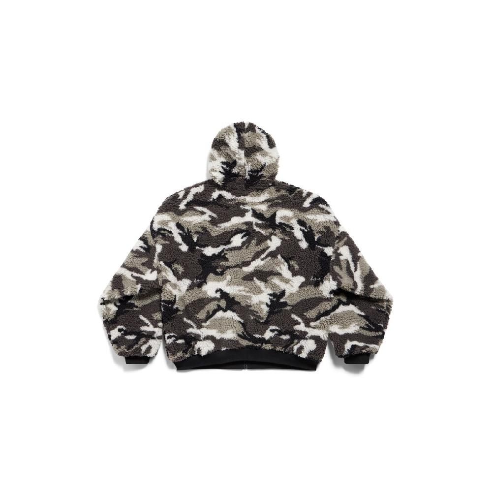 Balenciaga Hoodie Con Cremallera Ski para Hombre en Gris Precio ultrabajo