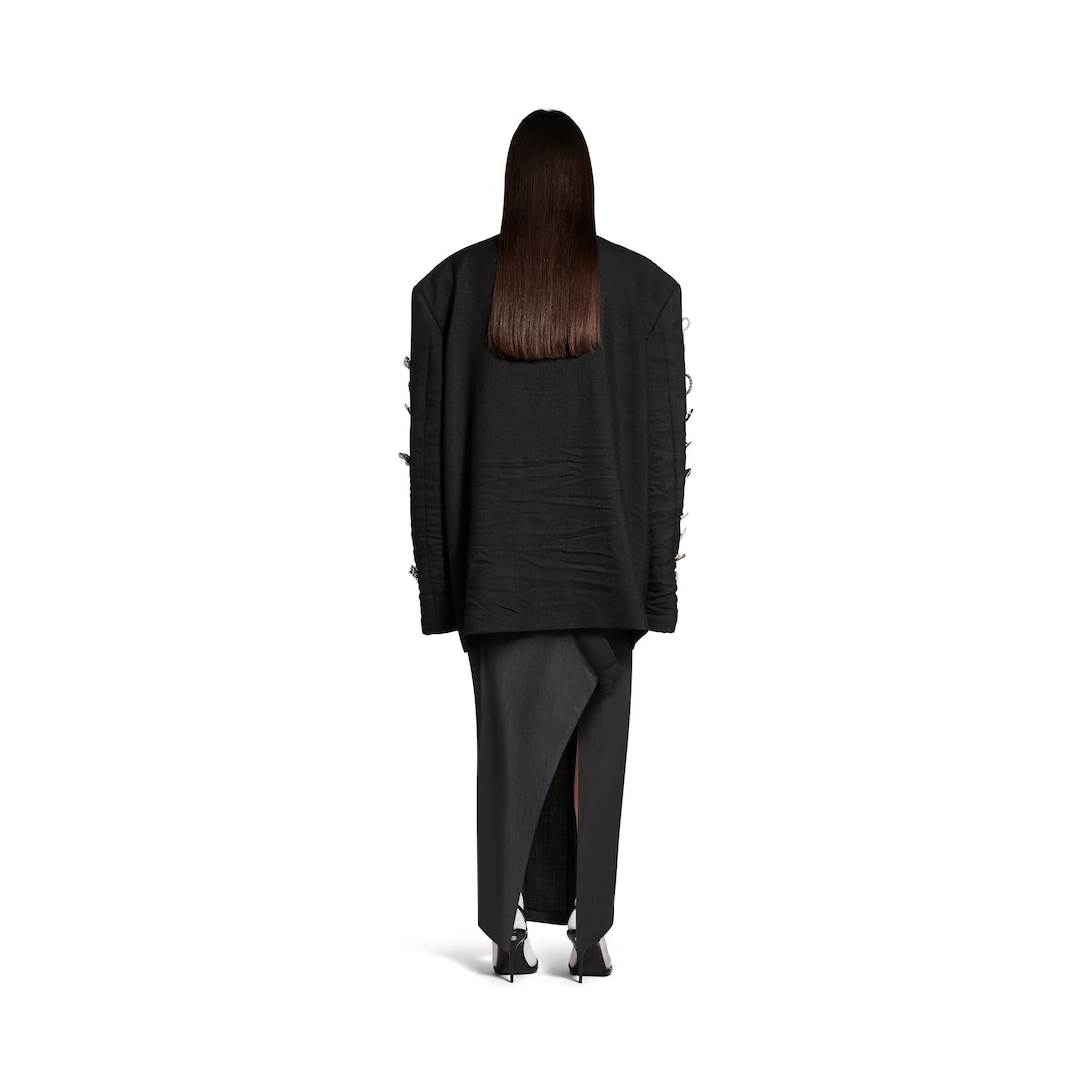 Balenciaga Chaqueta Sastre Brooches para Mujer en Negro Rebajas baratas