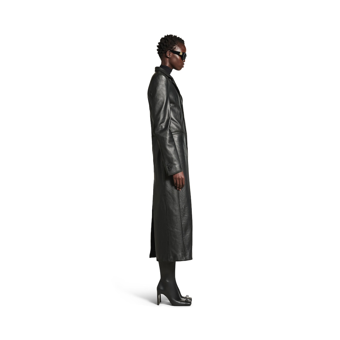 Balenciaga Abrigo Slim Fit para Mujer en Negro Rebajas de fábrica