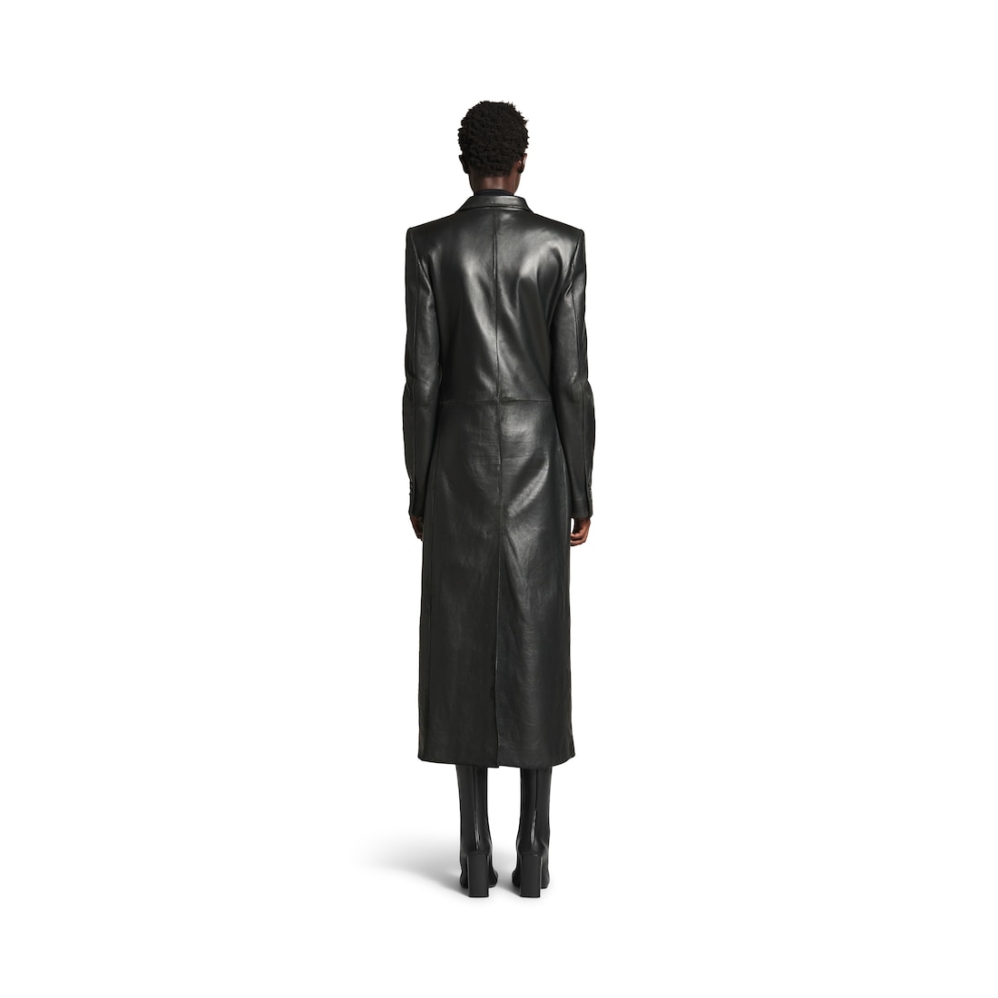 Balenciaga Abrigo Slim Fit para Mujer en Negro Rebajas de fábrica