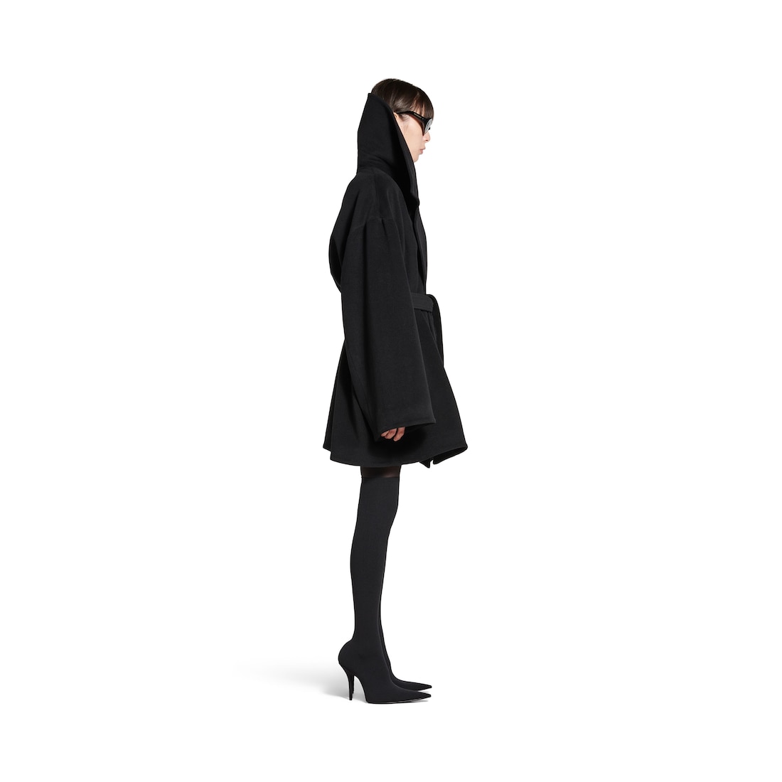 Balenciaga Chaqueta De Cuello Alto para Mujer en Negro Tienda