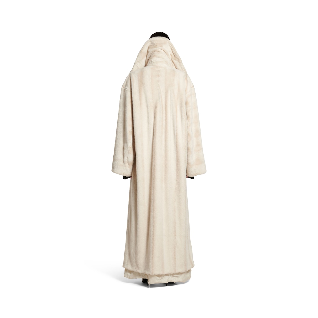 Balenciaga Abrigo De Cuello Alto para Mujer en Beige Claro Tienda