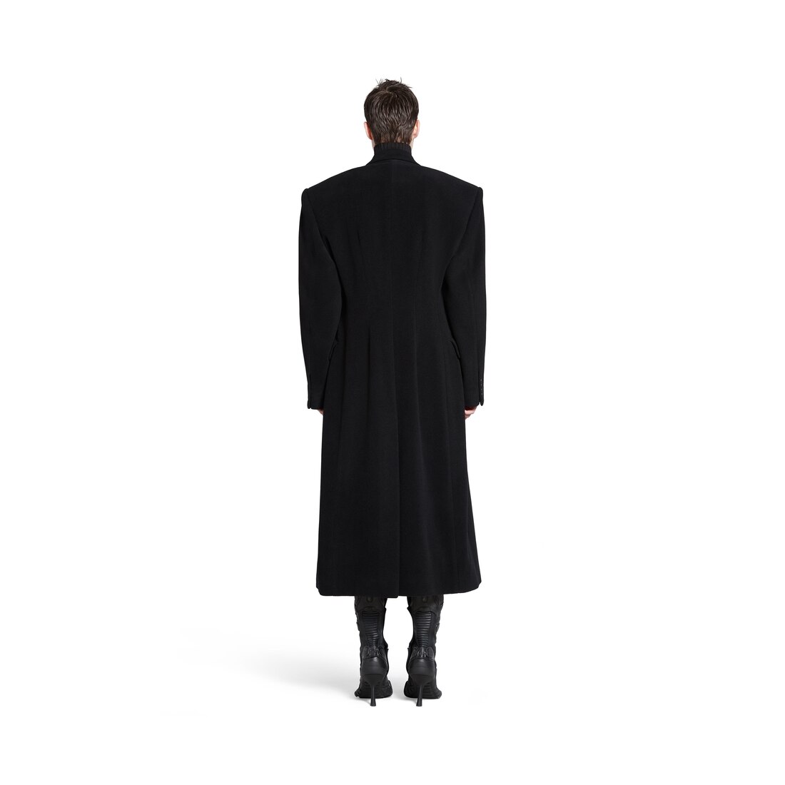 Balenciaga Abrigo Cinched para Mujer en Negro Liquidación