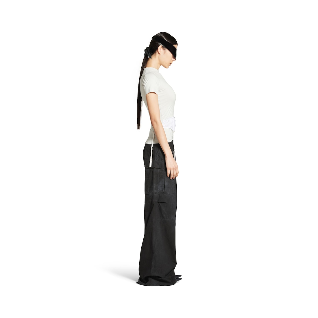 Balenciaga Camiseta Lingerie para Mujer en Blanco Con Efecto Sucio Rebajas top