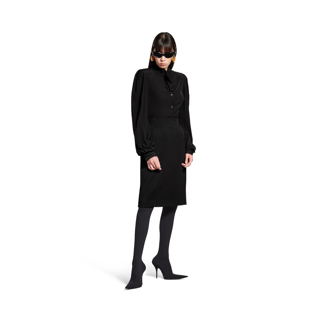 Balenciaga Blusa Bow para Mujer en Negro