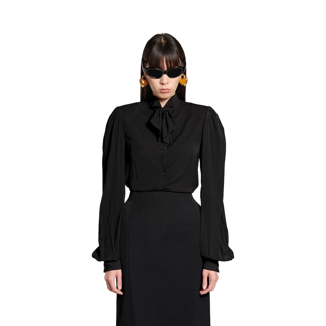 Balenciaga Blusa Bow para Mujer en Negro Envío gratis