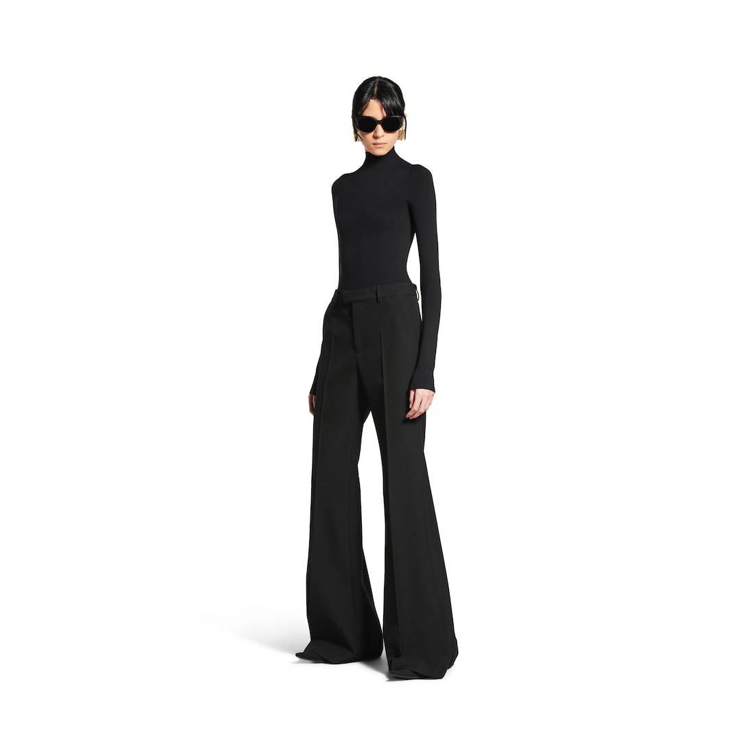 Balenciaga Pantalón Acampanado para Mujer en Negro