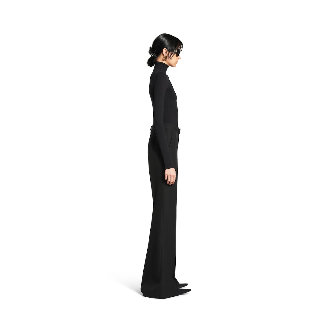 Balenciaga Pantalón Acampanado para Mujer en Negro Oferta especial