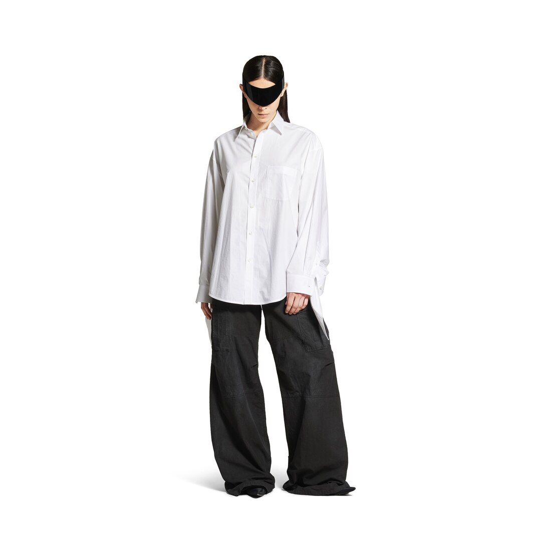 Balenciaga Blusa Puños Anudados para Mujer en Blanco