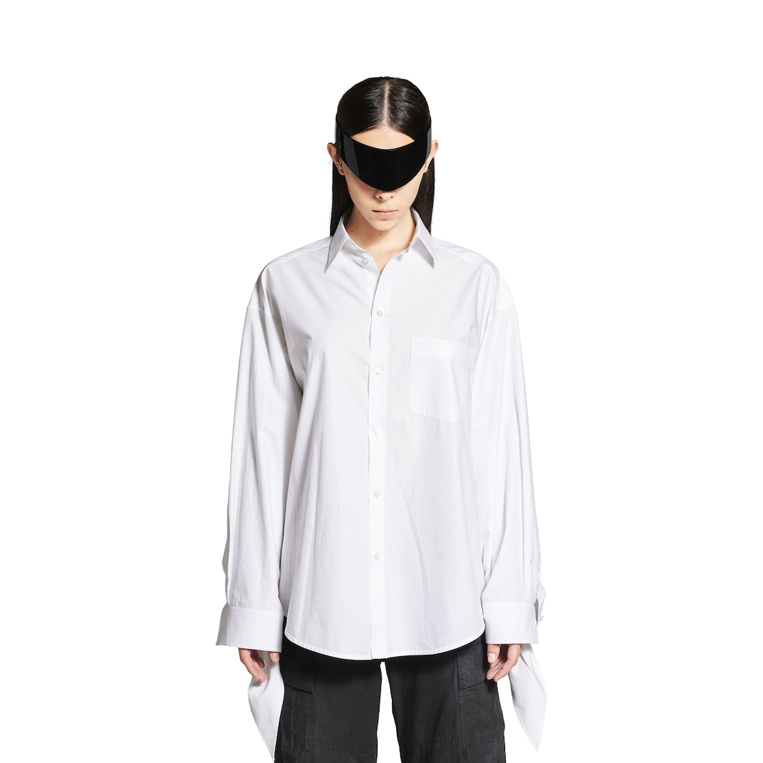 Balenciaga Blusa Puños Anudados para Mujer en Blanco COMPRAR AHORA