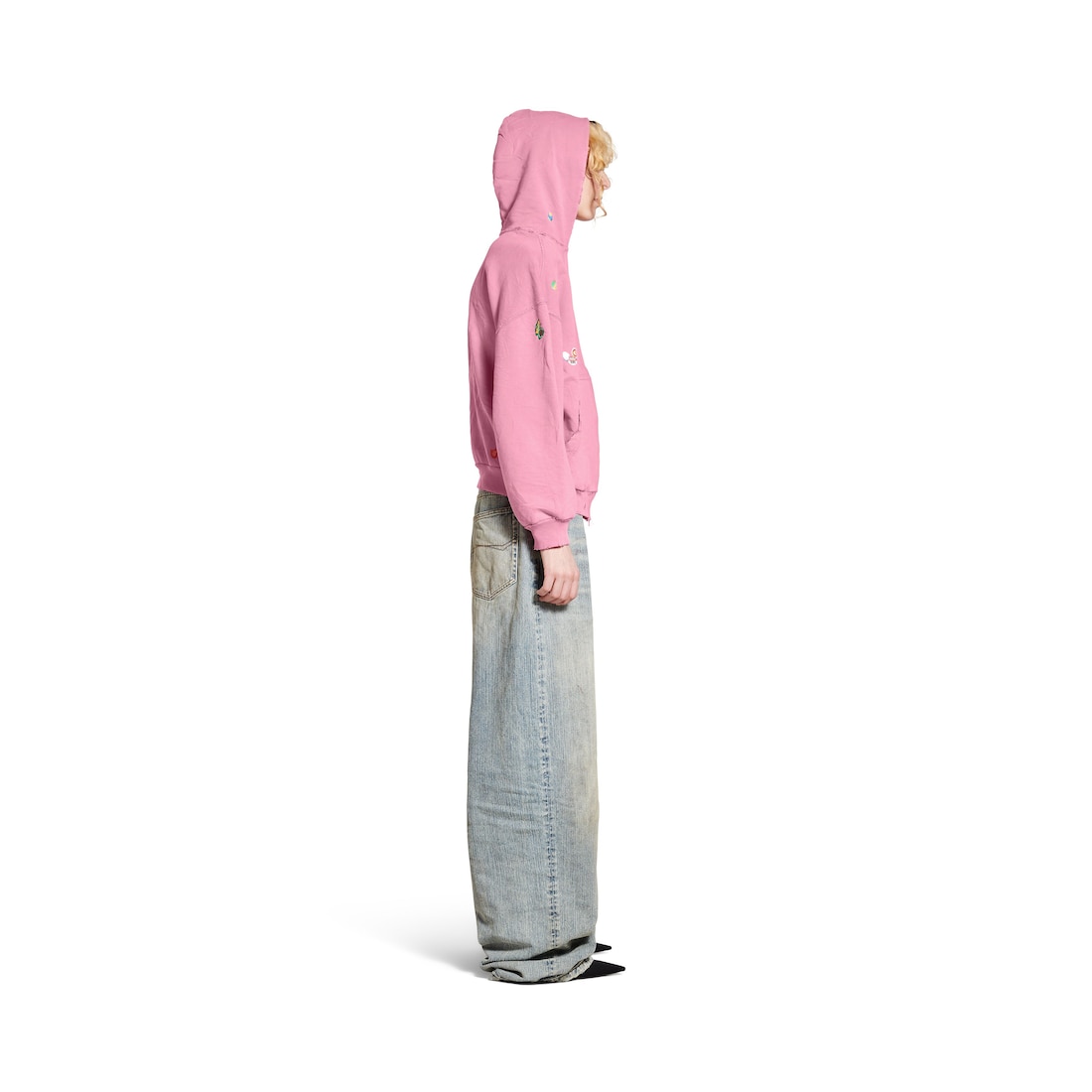 Balenciaga Hoodie Con Cremallera Fruity Regular Fit para Mujer en Rosa Solo hoy