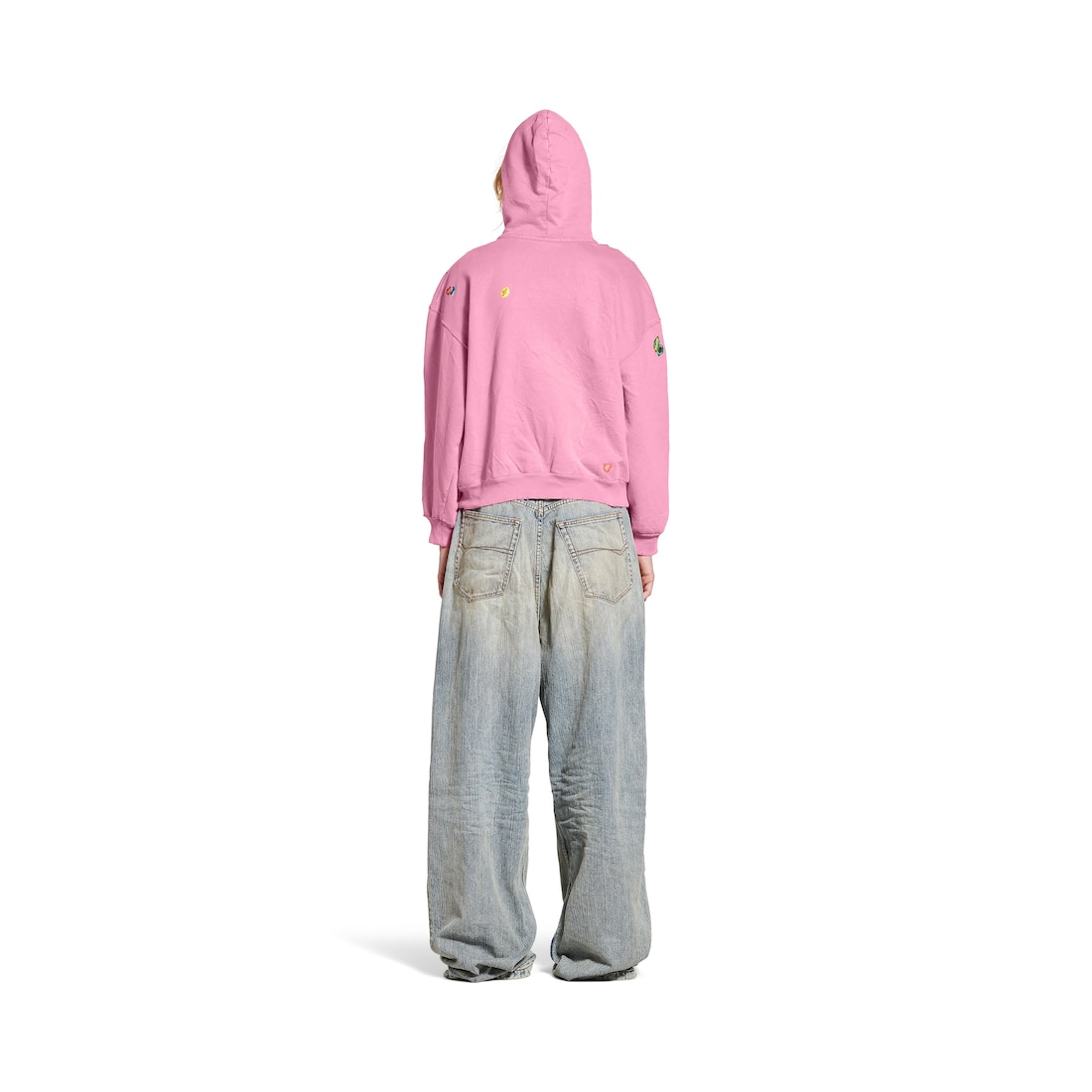 Balenciaga Hoodie Con Cremallera Fruity Regular Fit para Mujer en Rosa Solo hoy