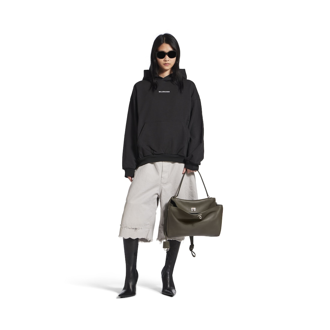 Balenciaga Hoodie New Balenciaga Back Medium Fit en Negro