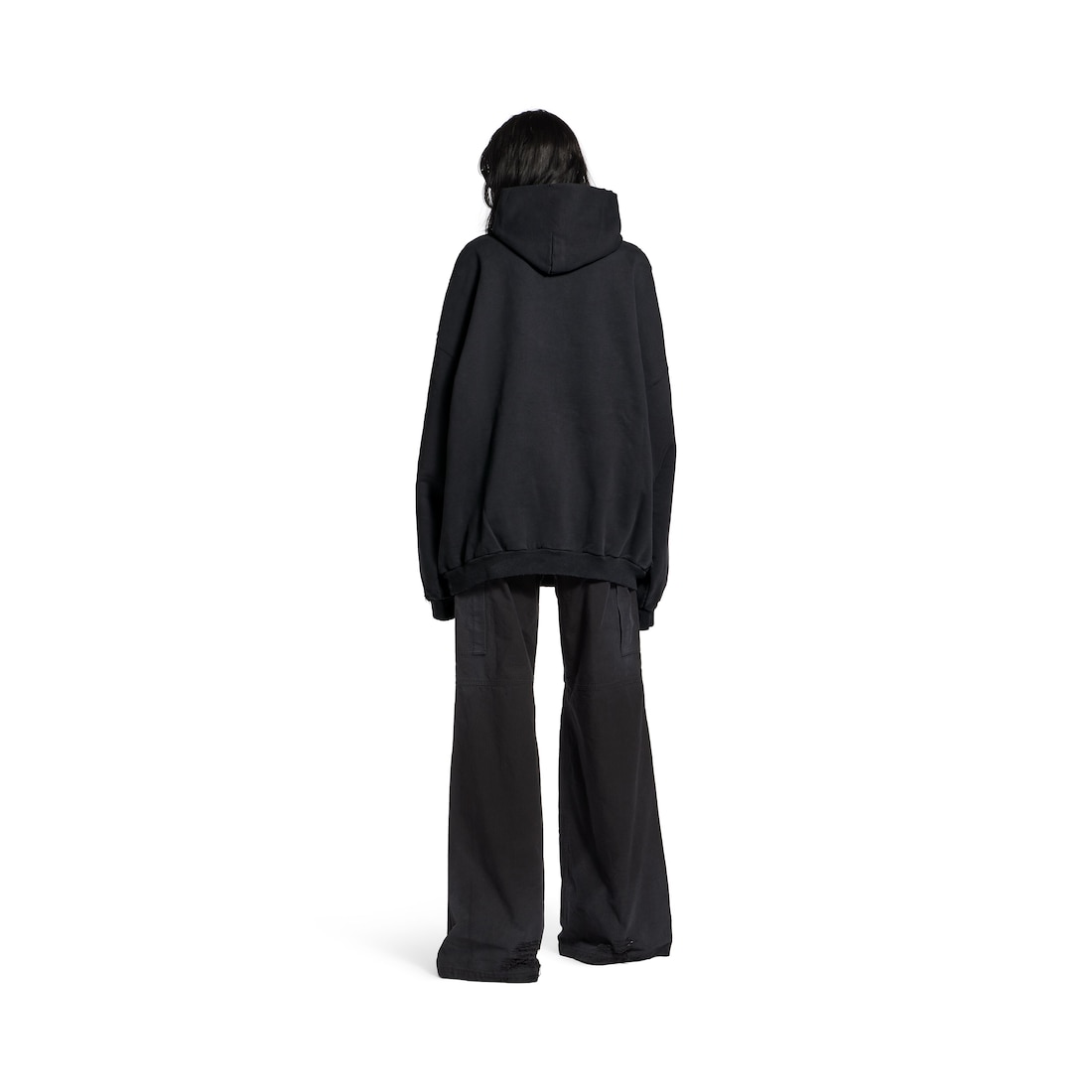 Balenciaga Hoodie Optical Large Fit para Mujer en Negro/blanco Solo queda un día