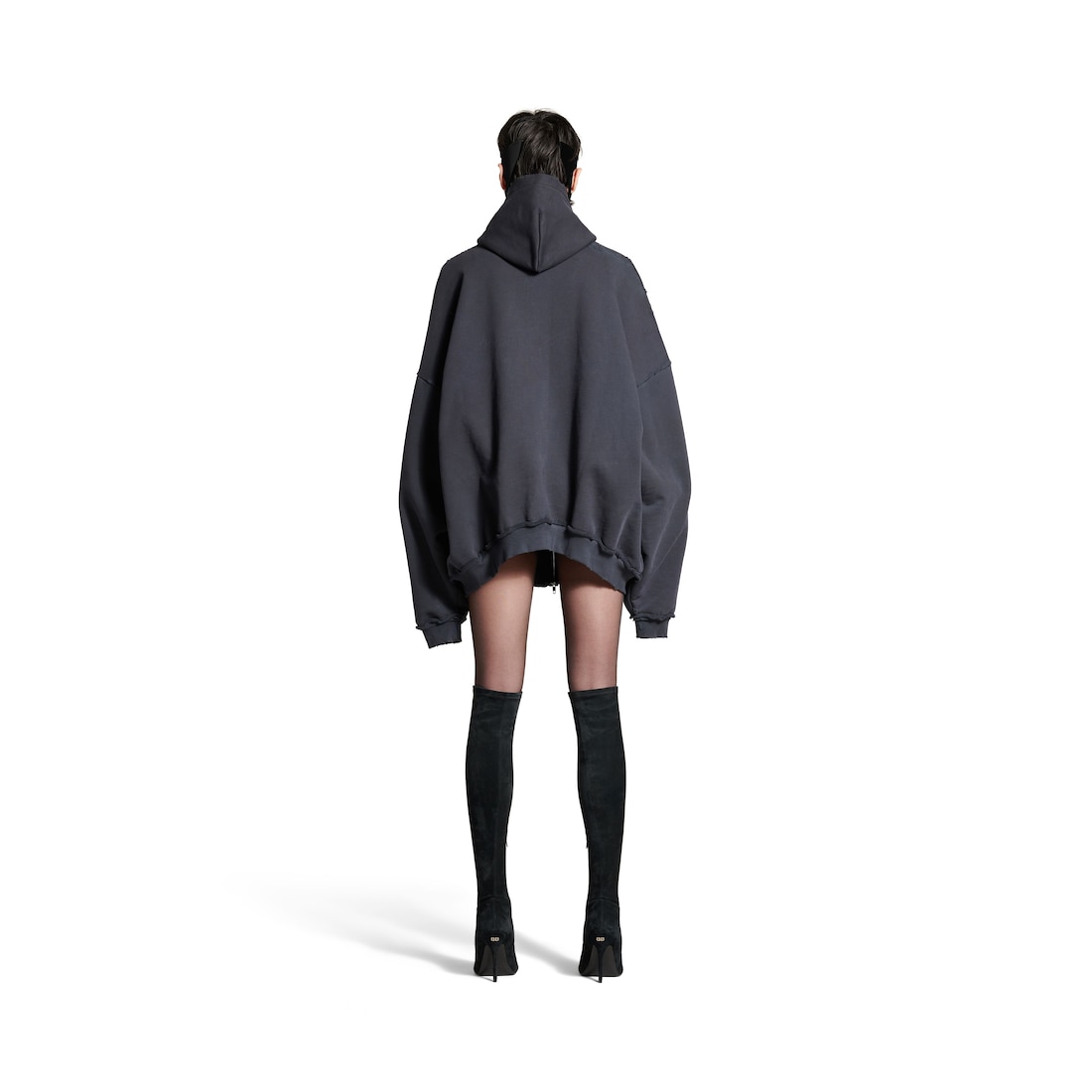 Balenciaga Hoodie Pulled Ciao Bello Large Fit para Mujer en Negro Superdescuento