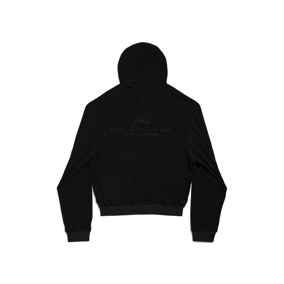 Balenciaga Hoodie Con Cremallera Bb Garderobe Small Fit para Mujer en Negro Grandes descuentos
