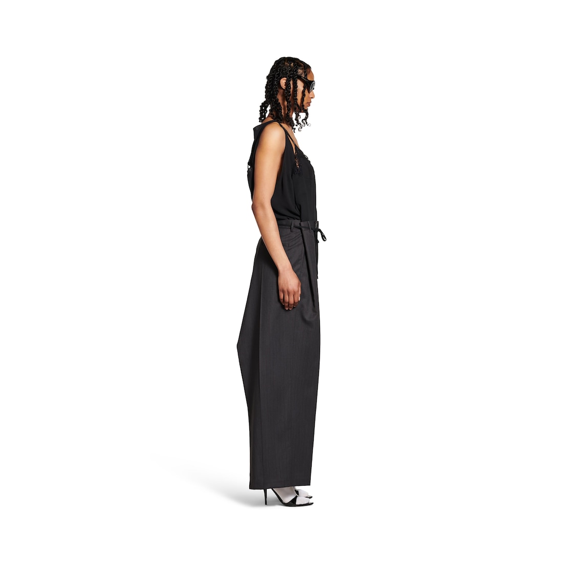Balenciaga Vestido Patched Slip para Mujer en Negro Precios de Black Friday