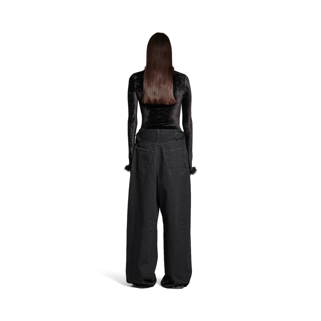 Balenciaga Top Elástico para Mujer en Negro Ofertas de temporada