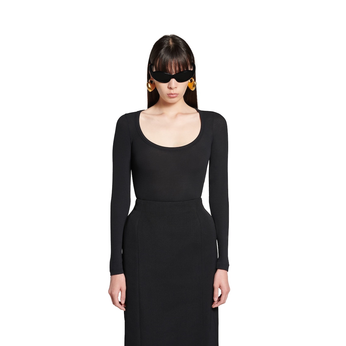Balenciaga Top Bb Garderobe Décolleté para Mujer en Negro Rebajas de fin de temporada