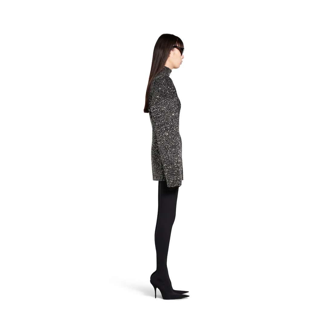 Balenciaga Top Hourglass Diseñado Con Lentejuelas para Mujer en Plateado Precio ultrabajo