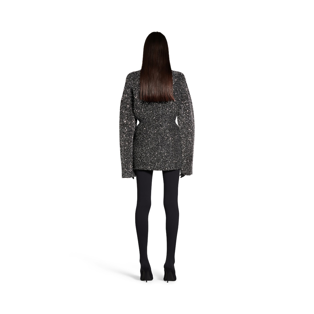 Balenciaga Top Hourglass Diseñado Con Lentejuelas para Mujer en Plateado Precio ultrabajo
