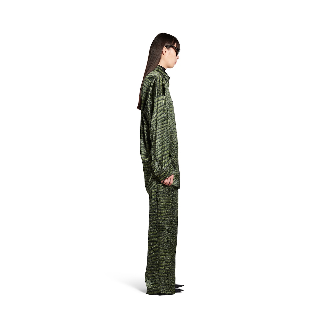 Balenciaga Camisa Cocoon para Mujer en Verde 2025