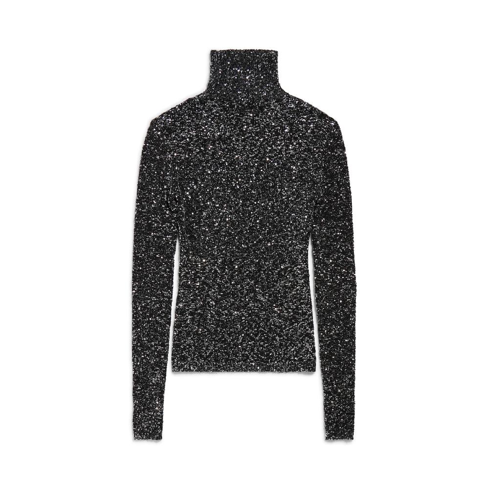 Balenciaga Top Con Lentejuelas para Mujer en Negro/plateado En línea