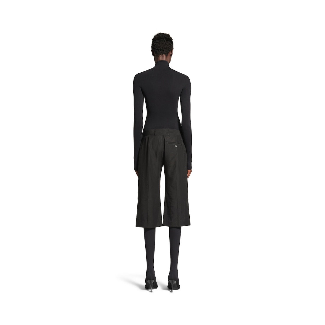 Balenciaga Pantalón De Talle Bajo Capri para Mujer en Negro Outlet