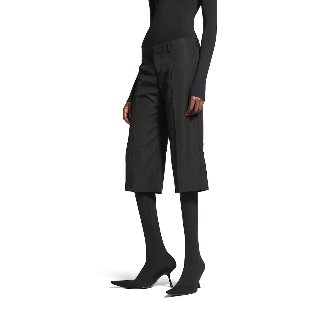 Balenciaga Pantalón De Talle Bajo Capri para Mujer en Negro Outlet