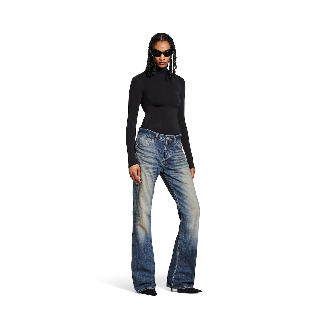 Balenciaga Pantalón De Corte Recto para Mujer en Azul