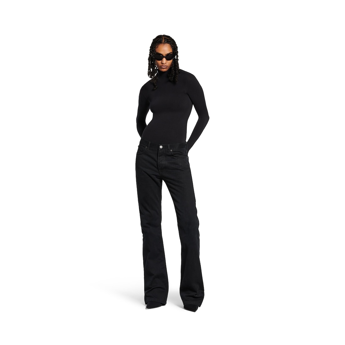 Balenciaga Pantalón De Corte Recto para Mujer en Negro