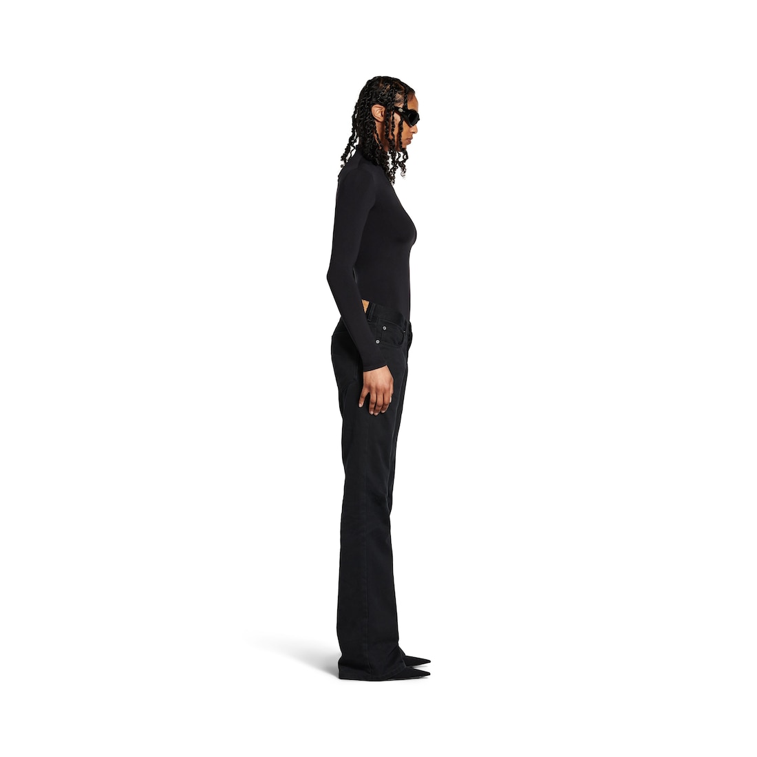 Balenciaga Pantalón De Corte Recto para Mujer en Negro En oferta