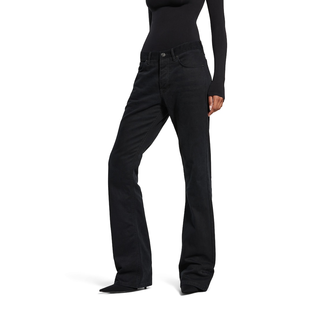 Balenciaga Pantalón De Corte Recto para Mujer en Negro En oferta