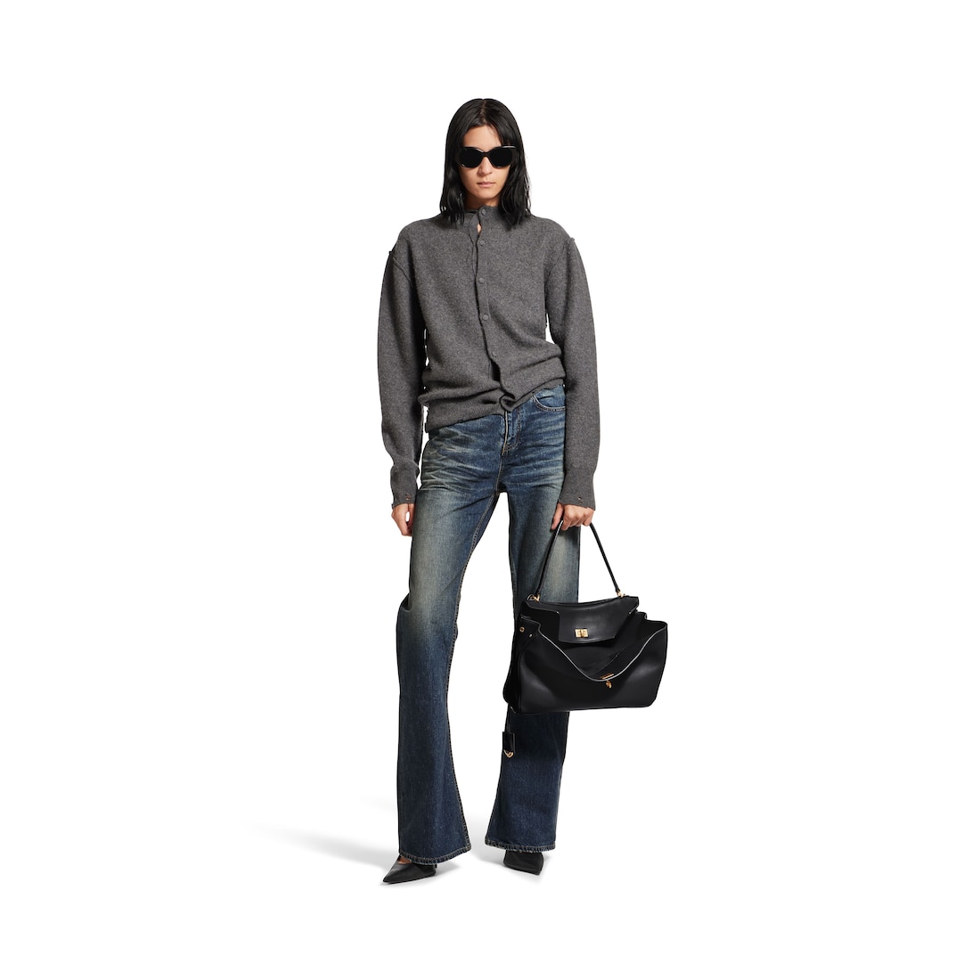 Balenciaga Pantalón Bootcut para Mujer en Azul